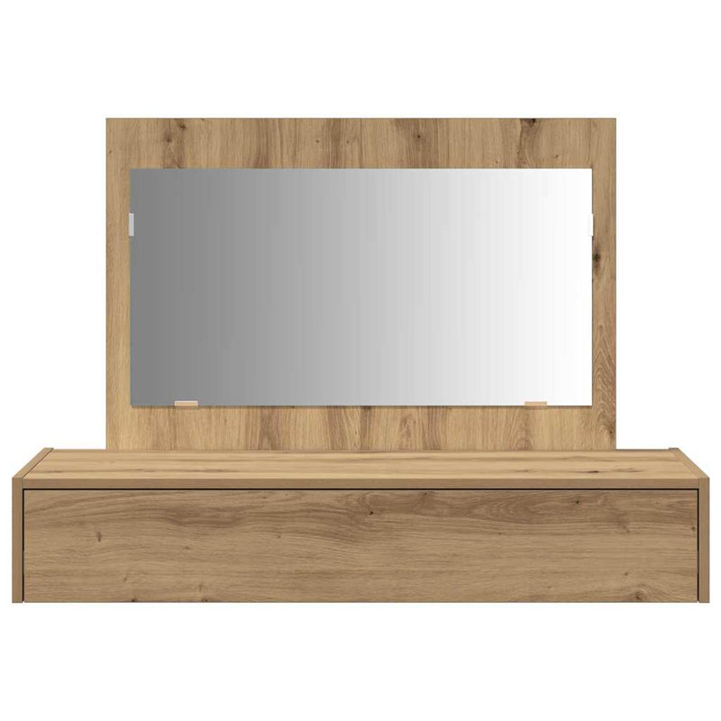 vidaXL Öltözködőasztal fiókkal tükörrel Barna 100 x 40 x 70 cm Faanyag