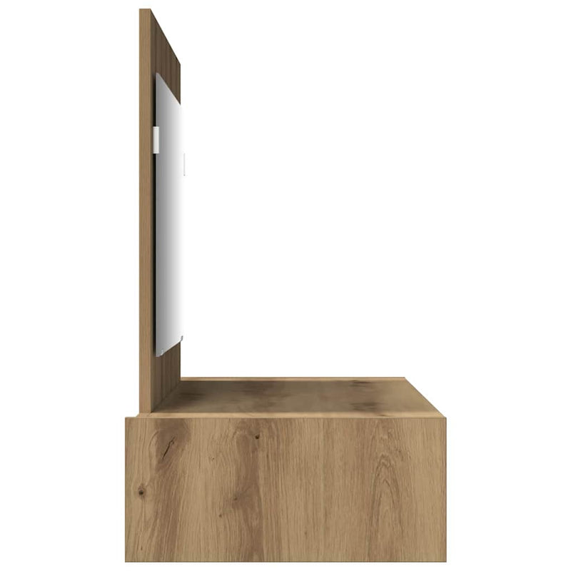 vidaXL Öltözködőasztal fiókkal tükörrel Barna 100 x 40 x 70 cm Faanyag