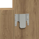 vidaXL Öltözködőasztal tükör lámpákkal Barna 60 x 40 x 70 cm Faanyag