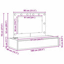 vidaXL Öltözködőasztal tükör lámpákkal Fehér 100 x 40 x 70 cm Faanyag