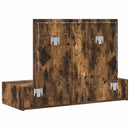 vidaXL Öltözködőasztal tükör lámpákkal Barna 100 x 40 x 70 cm Faanyag