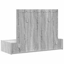 vidaXL Öltözködőasztal tükör lámpákkal Szürke 100 x 40 x 70 cm Faanyag