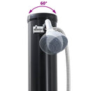 vidaXL Kültéri Napelemes Zuhany Fekete 217 cm PVC és alumínium