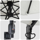 vidaXL Kerti napernyő Beige és fekete 248 x 248 x 148 cm