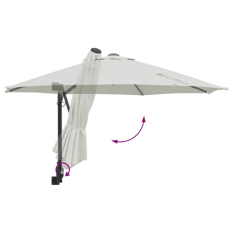 vidaXL Kerti napernyő Beige és fekete 248 x 248 x 148 cm