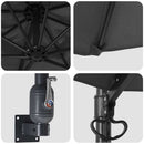 vidaXL Kerti napernyő Antracit és fekete 248 x 248 x 148 cm