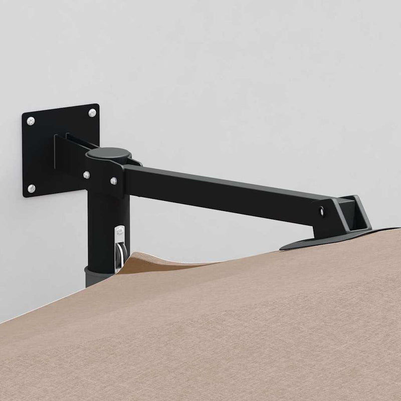 vidaXL Kerti napernyő Taupe és Fekete 248 x 248 x 148 cm