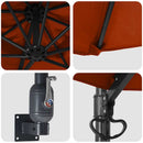 vidaXL Kerti napernyő Piros és Fekete 248 x 248 x 148 cm