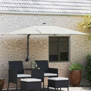 vidaXL Kerti napernyő Beige és fekete 248.5 x 247.5 x 160 cm