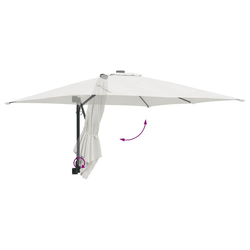 vidaXL Kerti napernyő Beige és fekete 248.5 x 247.5 x 160 cm