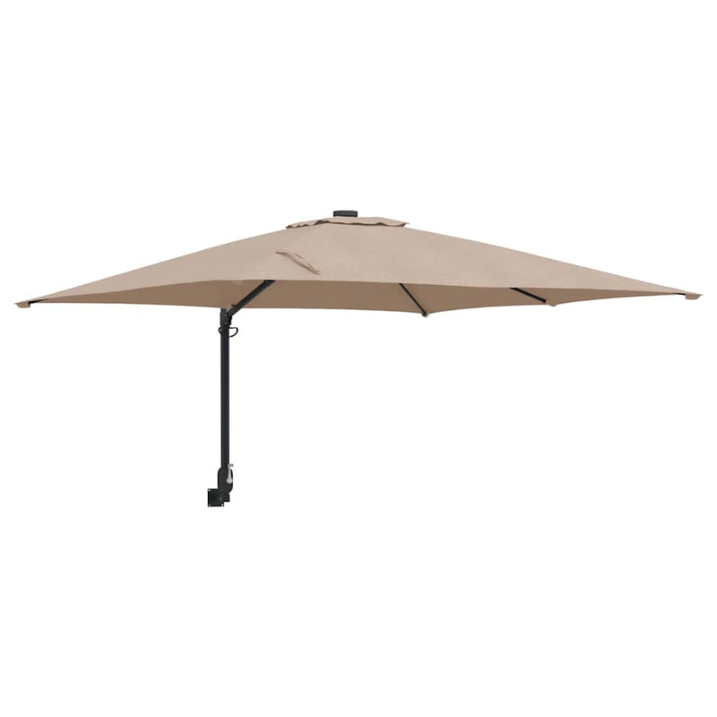 vidaXL Kerti napernyő Taupe és Fekete 248.5 x 247.5 x 160 cm