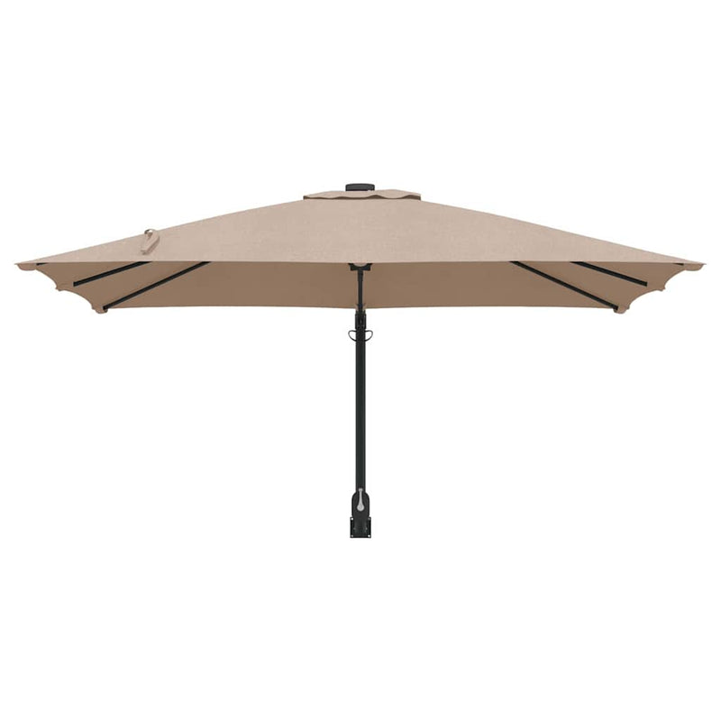 vidaXL Kerti napernyő Taupe és Fekete 248.5 x 247.5 x 160 cm