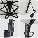 vidaXL Kerti napernyő Beige és fekete 248 x 248 x 148 cm