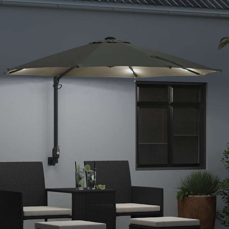 vidaXL Kerti napernyő Beige és fekete 248 x 248 x 148 cm