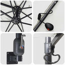 vidaXL Kerti napernyő Homokszín 248.5 x 247.5 x 160 cm szövet