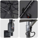 vidaXL Kerti napernyő Antracit 248.5 x 247.5 x 160 cm szövet