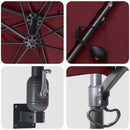 vidaXL Kerti napernyő Bordó 248.5 x 247.5 x 160 cm szövet