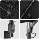 vidaXL Kerti napernyő Fekete 248.5 x 247.5 x 160 cm szövet