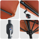 vidaXL Kerti napernyő Terrakotta 294 x 150 x 224 cm szövet