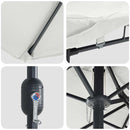 vidaXL Kerti napernyő Homokszín 385 x 209 x 244 cm szövet