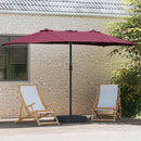 vidaXL Kerti napernyő Bordeaux piros 385 x 209 x 244 cm