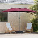 vidaXL Kerti napernyő Bordeaux piros 385 x 209 x 244 cm Poliészter
