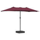 vidaXL Kerti napernyő Bordeaux piros 385 x 209 x 244 cm Poliészter