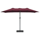 vidaXL Kerti napernyő Bordeaux piros 385 x 209 x 244 cm Poliészter