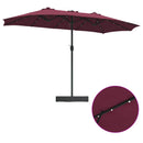 vidaXL Kerti napernyő Bordeaux piros 385 x 209 x 244 cm Poliészter