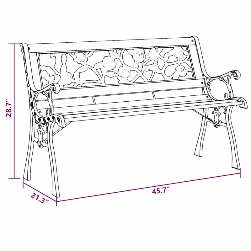 vidaXL pad Barna 116 x 54 x 73cm faszínű
