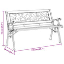 vidaXL Kerti pad párnával Barna 116 x 54 x 73 cm faszínű