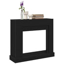 vidaXL fekete tölgy színű szerelt fa kandallóburkolat 100x30x87,5 cm