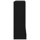 vidaXL fekete tölgy színű szerelt fa kandallóburkolat 100x30x87,5 cm