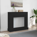 vidaXL fekete tölgy színű szerelt fa kandallóburkolat 100x30x87,5 cm