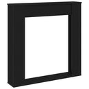 vidaXL fekete tölgy színű szerelt fa kandallóburkolat 100x20x100 cm