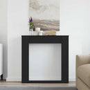 vidaXL fekete tölgy színű szerelt fa kandallóburkolat 100x20x100 cm
