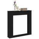 vidaXL fekete tölgy színű szerelt fa kandallóburkolat 100x20x100 cm