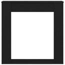 vidaXL fekete tölgy színű szerelt fa kandallóburkolat 100x20x100 cm