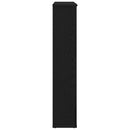 vidaXL fekete tölgy színű szerelt fa kandallóburkolat 100x20x100 cm
