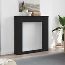 vidaXL fekete tölgy színű szerelt fa kandallóburkolat 100x20x100 cm