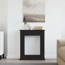 vidaXL fekete tölgy színű szerelt fa kandallóburkolat 75x20x87,5 cm