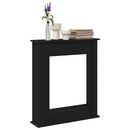 vidaXL fekete tölgy színű szerelt fa kandallóburkolat 75x20x87,5 cm