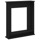vidaXL fekete tölgy színű szerelt fa kandallóburkolat 75x20x87,5 cm