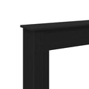vidaXL fekete tölgy színű szerelt fa kandallóburkolat 75x20x87,5 cm