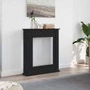 vidaXL fekete tölgy színű szerelt fa kandallóburkolat 75x20x87,5 cm