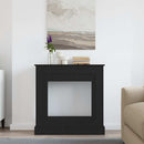 vidaXL fekete tölgy színű szerelt fa kandallóburkolat 90x30x90 cm