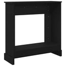 vidaXL fekete tölgy színű szerelt fa kandallóburkolat 90x30x90 cm