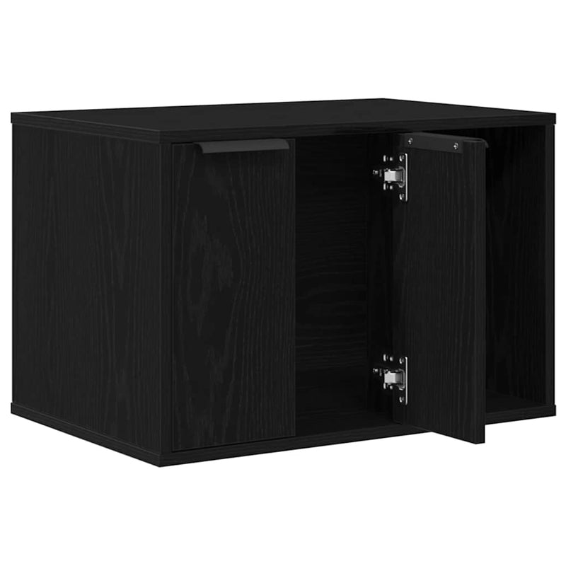 vidaXL fekete tölgyfa macskaalom tároló 60 x 40 x 40 cm
