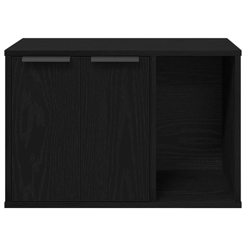 vidaXL fekete tölgyfa macskaalom tároló 60 x 40 x 40 cm