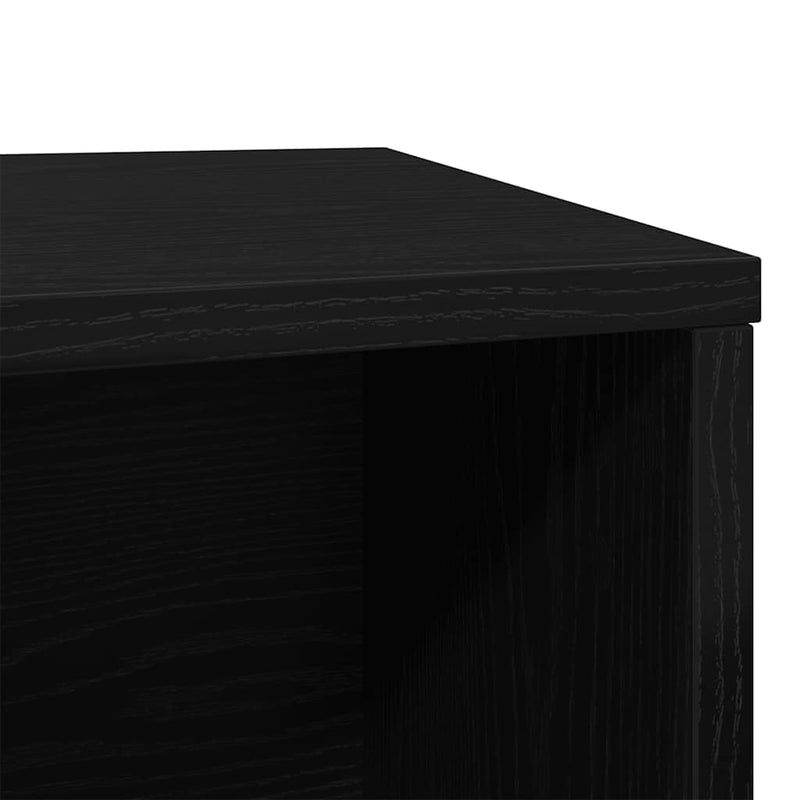 vidaXL fekete tölgyfa macskaalom tároló 80 x 50 x 45 cm